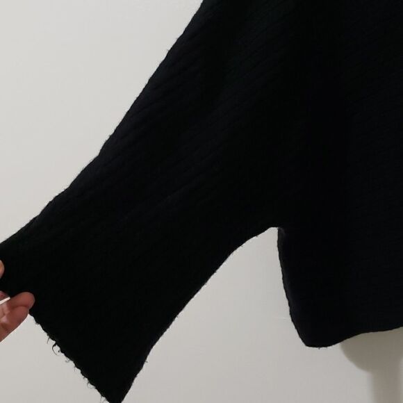 Anthropologie Moth Tisbury Cowl Neck Sweater Knitted in Black Size XS - Picture 5 of 8